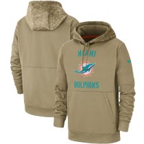 Nike Miami Dolphins Khaki 2019 Salute to Service Therma Pullover Hoodie