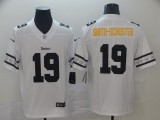 Men's Pittsburgh Steelers #19 JuJu Smith-Schuster White 2019 Team Logo Cool Edition Stitched Jersey