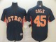 MLB Houston Astros #45 Cole Blue Game Mens Jersey