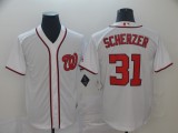 MLB Men's Washington Nationals #31 Max Scherzer White Game Stitched Jersey
