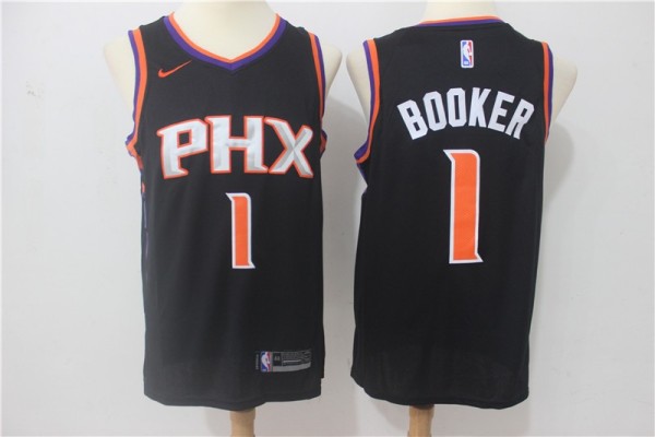NBA Suns #1 Devin Booker Black Nike Swingman Men Jersey