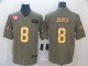 Men's Baltimore Ravens #8 Lamar Jackson 2019 Olive/Gold Salute To Service Limited Jersey