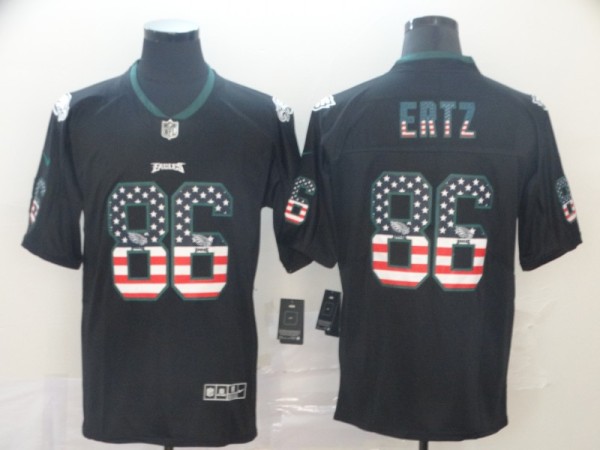 Men's Philadelphia Eagles #86 Zach Ertz USA Flag Limited Men Jersey