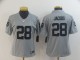 Women Nike Raiders #28 Josh Jacobs Grey Inverted Legend Jersey