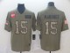 Men's Kansas City Chiefs #15 Patrick Mahomes 2019 Olive/Camo Salute To Service  Limited Jersey
