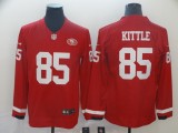 Men's San Francisco 49ers #85 Kittle Teams Nike Therma Long Sleeve Jersey