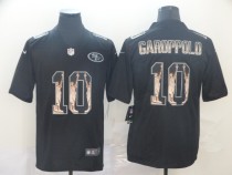 Men's San Francisco 49ers #10 Jimmy Garoppolo 2019 Black Statue Of Liberty Limited Jersey