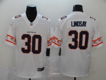 Men's Denver Broncos #30 Phillip Lindsay 2019 White Team Logo Limited Jersey