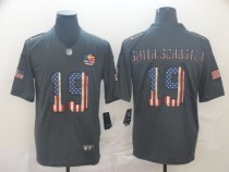 Men's Pittsburgh Steelers #19 JuJu Smith-Schuster Grey 2019 Salute To Service USA Flag Limited Jersey