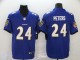Men's Baltimore Ravens #24 Marcus Peters Purple Vapor Untouchable Limited Jersey