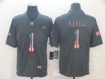 Men's Arizona Cardinals #1 Kyler Murray Grey 2019 Salute To Service USA Flag Fashion Limited Jersey