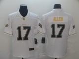 Men's Buffalo Bills #17 Josh Allen White 2019 100th Season Golden Edition Limited Jersey