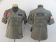 Women Nike 49ers #85 George Kittle 2019 Olive Salute To Service Limited Jersey