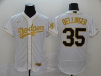 Los Angeles Dodgers #35 Cody Bellinger 2020 White Golden Flex Base Stitched Jersey