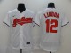 MLB Cleveland Indians #12 Francisco Lindor White Flex Base Elite Jersey