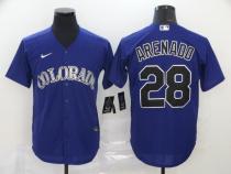 MLB Colorado Rockies #28 Arenado Purple  Nike Game Jersey