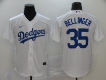 MLB Los Angeles Dodgers #35 Cody Bellinger White Game Nike Jersey