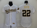 MLB Washington Nationals #22 Juan Soto 2020 White Golden Flex Base Stitched Jersey