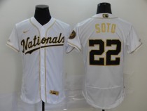 MLB Washington Nationals #22 Juan Soto 2020 White Golden Flex Base Stitched Jersey