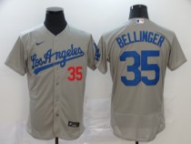 MLB Los Angeles Dodgers #35 Cody Bellinger Grey Flex Base Elite Jersey
