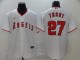 MLB Los Angeles Angels #27 Trout White Game Nike Jersey
