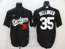 MLB Los Angeles Dodgers #35 Cody Bellinger Black Game Nike Jersey