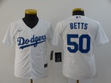 Youth MLB Los Angeles Dodgers #50 Betts White Game Nike Jersey