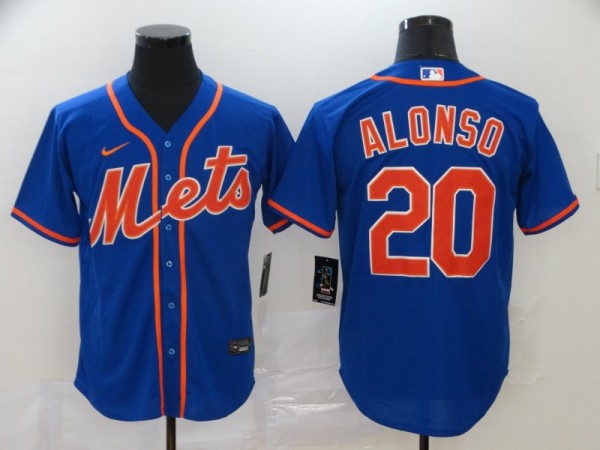 MLB New York Mets #20 Alonso Blue Game Nike Jersey