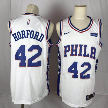 76ers #42 Al Horford White Basketball Swingman Statement Edition Jersey