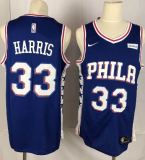 76ers #33 Harris Blue Basketball Swingman Hardwood Classics Jersey