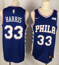 76ers #33 Harris Blue Basketball Swingman Hardwood Classics Jersey