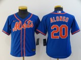 Youth MLB New York Mets #20 Alonso Blue Game Nike Jersey