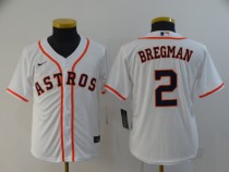 Youth MLB Houston Astros #2 Bregman White Game Nike Jersey
