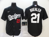 MLB Los Angeles Dodgers #21 Buehler Black Game Nike Jersey
