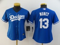 Women MLB Los Angeles Dodgers #13 Muncy Blue Game Nike Jersey