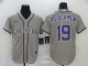 MLB Colorado Rockies #19 Blackmon Grey Nike Game Jersey