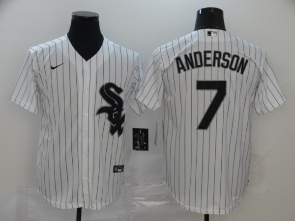MLB Chicago White Sox #7 Anderson White Game Nike Jersey