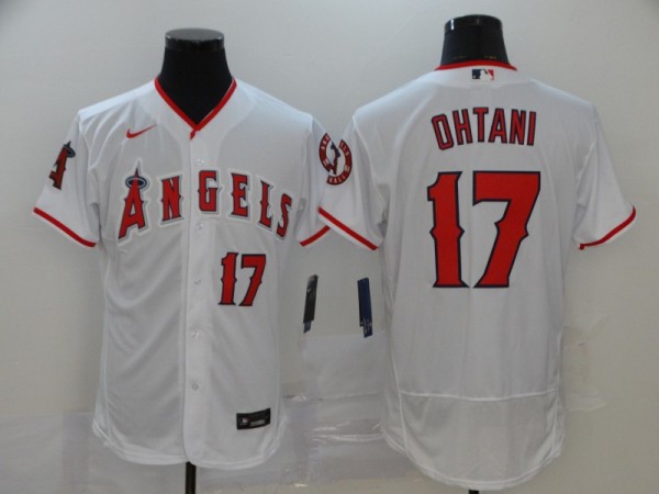 MLB Los Angeles Angels #17 Ohtani White Flex Base Elite Jersey