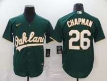 MLB Oakland Athletics #26 Chapman Green Game Nike Jersey