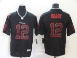Men's Tampa Bay Buccaneers #12 Brady Black Lights Out Black Color Rush Limited Jersey