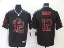 Men's Tampa Bay Buccaneers #12 Brady Black Lights Out Black Color Rush Limited Jersey