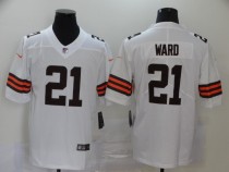 Men's Cleveland Browns #21 Ward New White Vapor Untouchable Limited Jersey