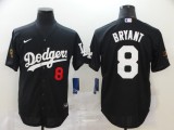 MLB Los Angeles Dodgers #8 Bryant Black Game Nike Jersey
