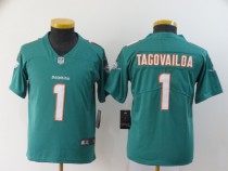 Youth Miami Dolphins #1 Tua Tagovailoa Aqua Vapor Untouchable Limited Jersey