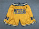 NCAA Michigan Wolverines Basketball Orange Shorts