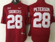 NCAA Oklahoma Sooners #28 Peterson red Jersey