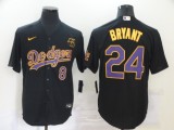 MLB Los Angeles Dodgers #24 Bryant Black Game Nike Jersey