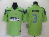 Men's Seattle Seahawks #3 Russell Wilson Green Team Big Logo Number Vapor Untouchable Limited Jersey