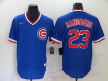 MLB Chicago Cubs #23 Sandberg Blue Throwback Nike Jersey