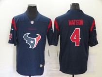 Men's Houston Texans #4 Deshaun Watson Blue Team Big Logo Number Vapor Untouchable Limited Jersey